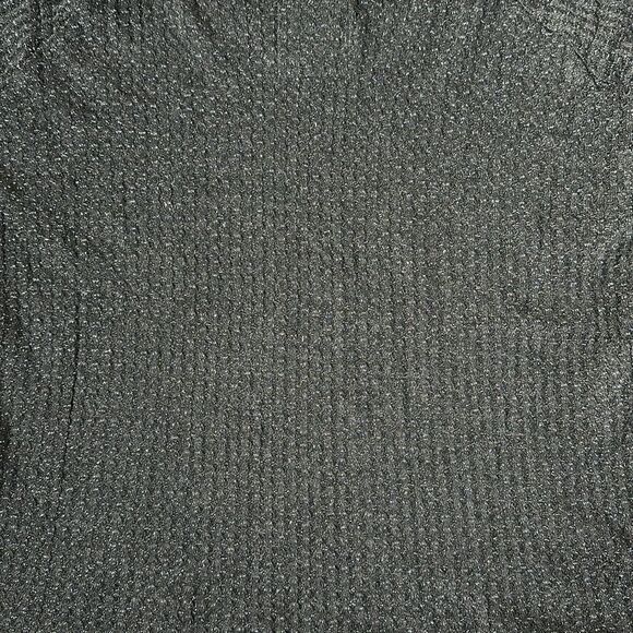 NEW Chaser Raglan Long Sleeve Stardust Metallic Thermal Scoopneck Blouse Black M - Picture 11 of 14